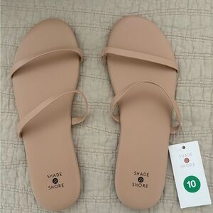 Shade & Shore Tan Minimalist Sandals